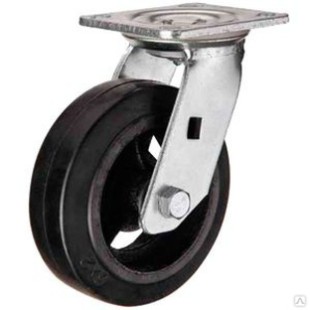 Большегрузное обрезиненное колесо поворотное SCd63 (301)